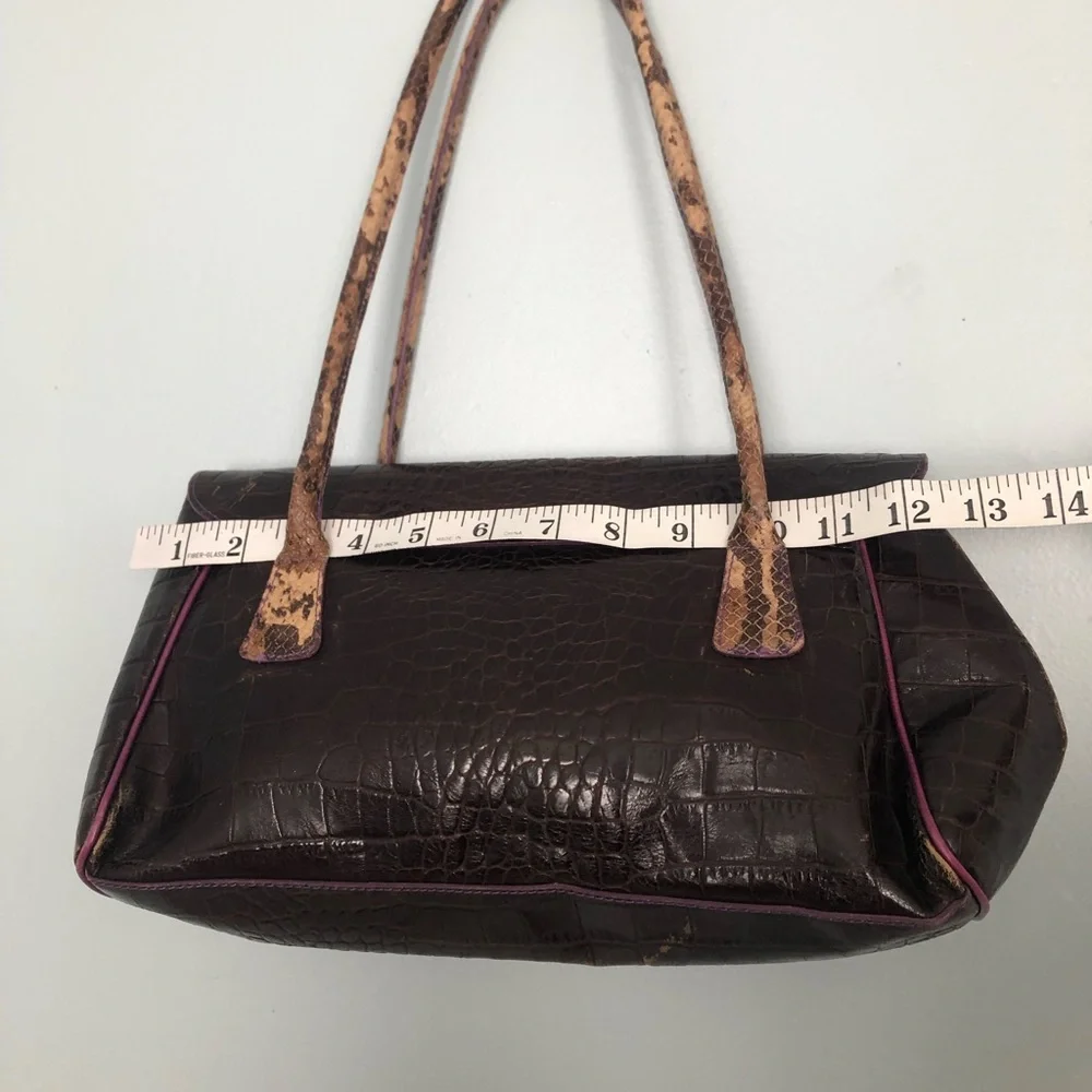 Claudia‎ Firenze Brown Snakeskin Satchel